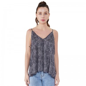 Top in maglia stampata con stampa marmorizzata da donna. JSDJ2515